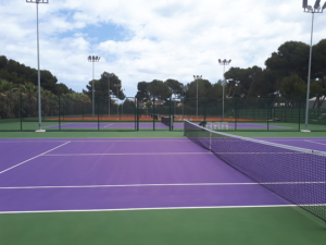 Pista de tenis construida con gamelife system